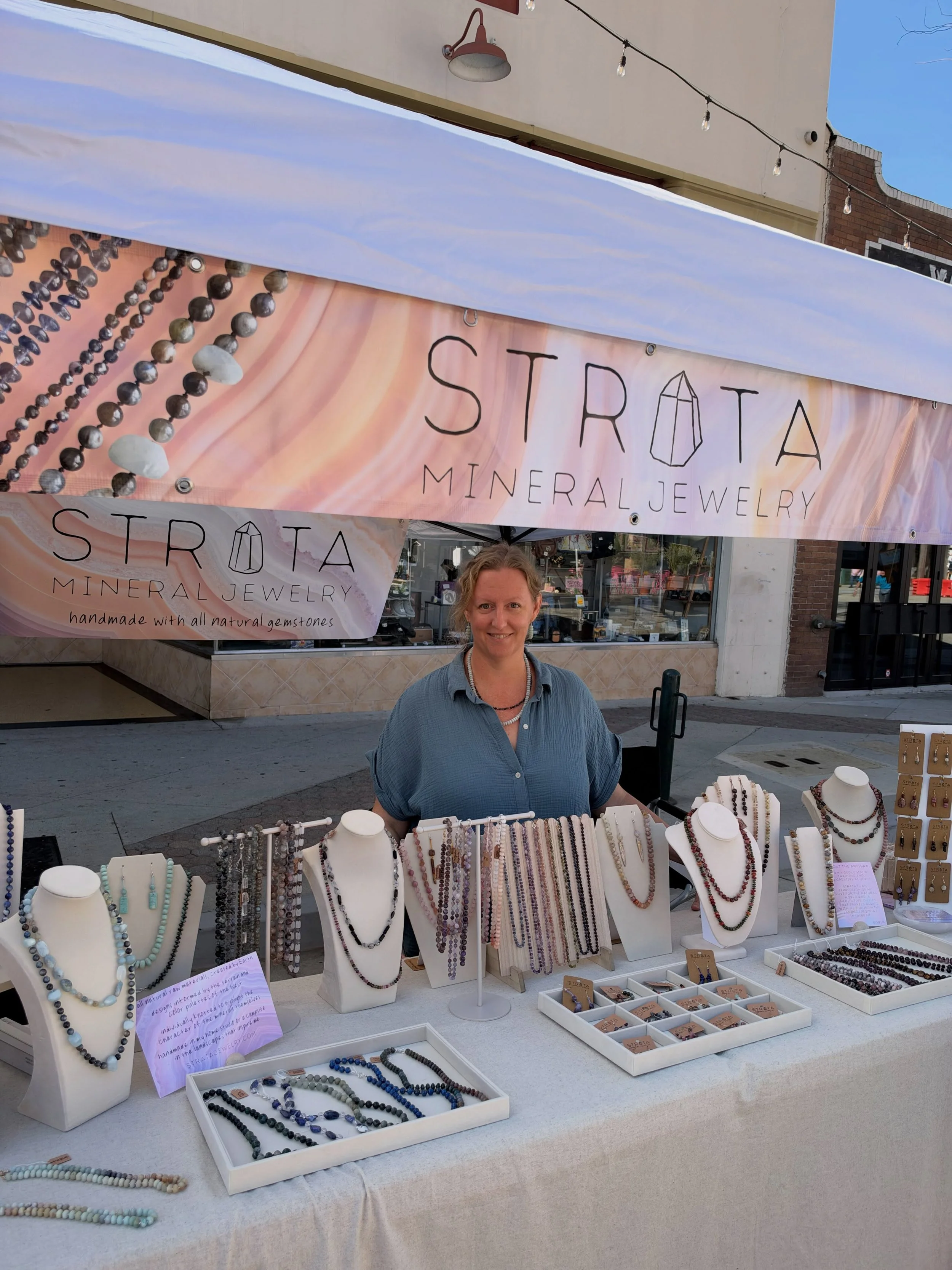 @art_walk_ventura all weekend! Handmade, all natural gemstone jewelry (booth 312, right in front of the organ grinder 🎶)