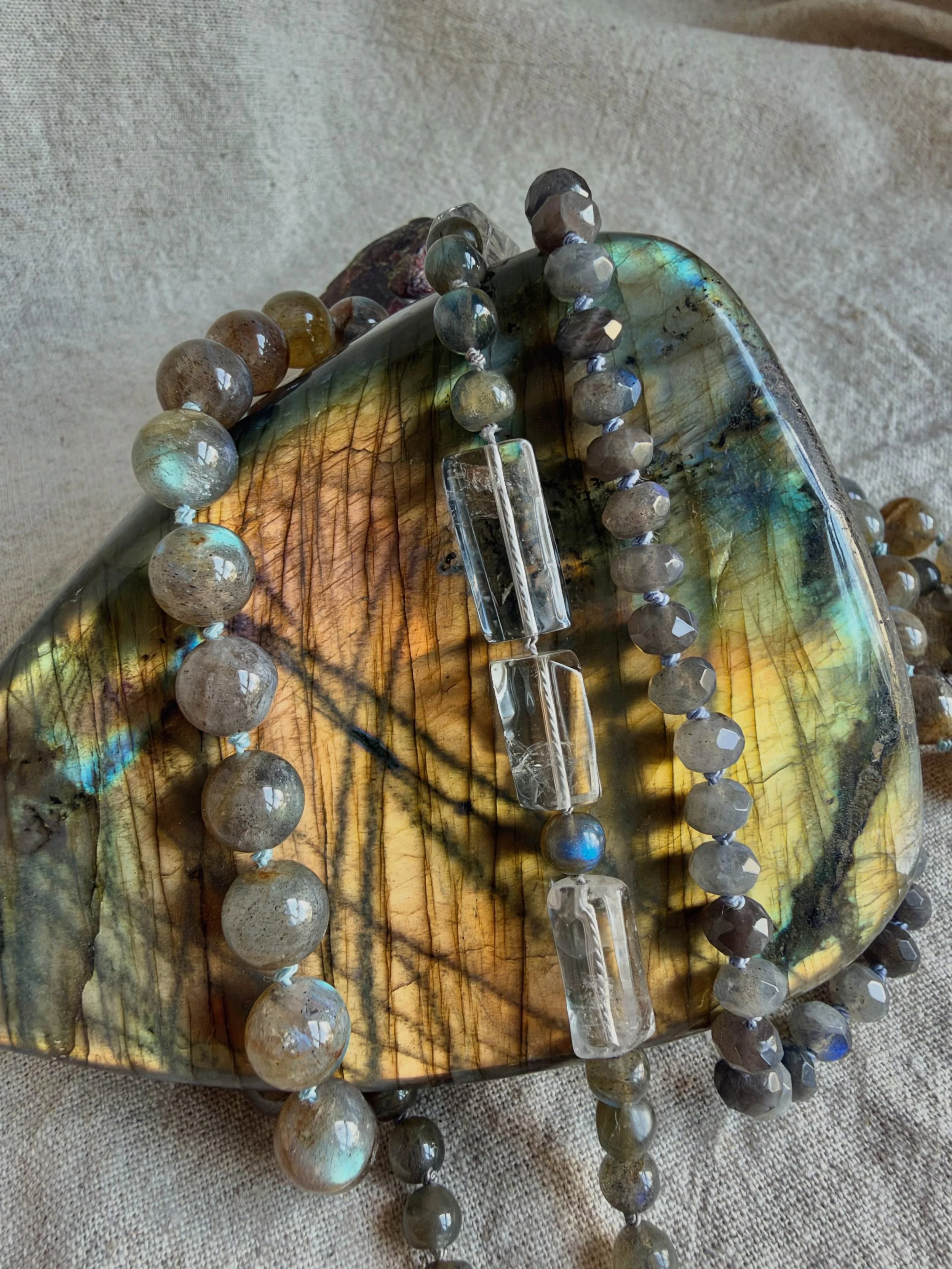 My favorite definition of minerals is &ldquo;basic elements transformed into wonders by the laws of nature&rdquo;. These natural wonders are the raw materials at the heart of Strata Jewelry. Every piece starts with a mineral that I love. Pictured are