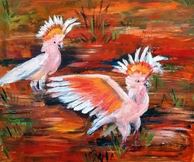 "Fire Dancing" 76x102cm