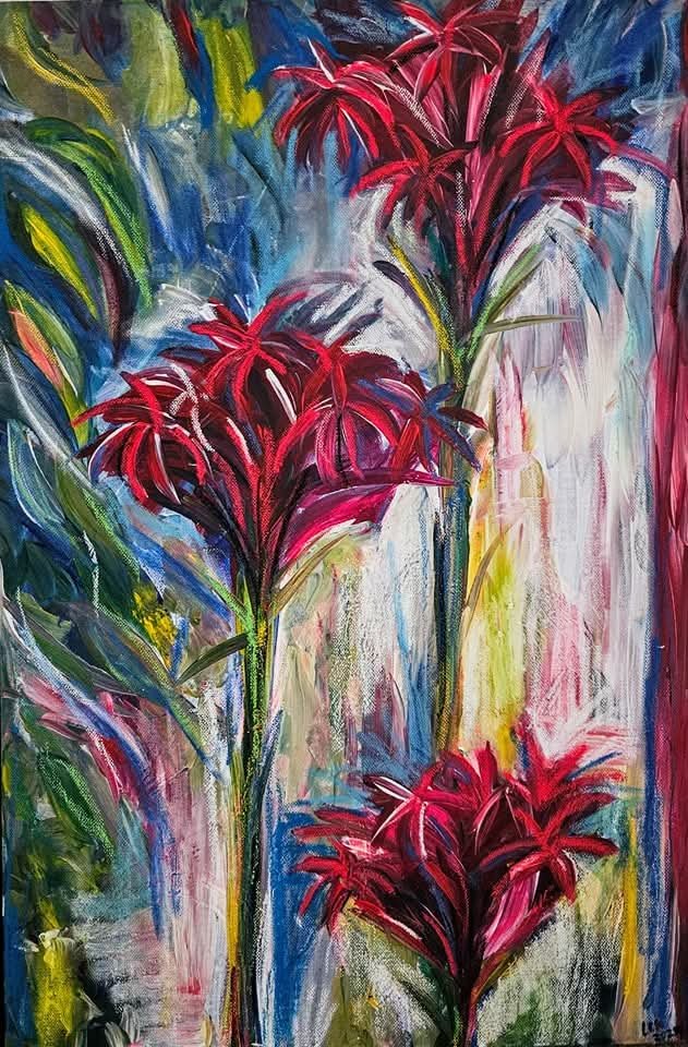 "Spontaneous Bloom" 41x61cm