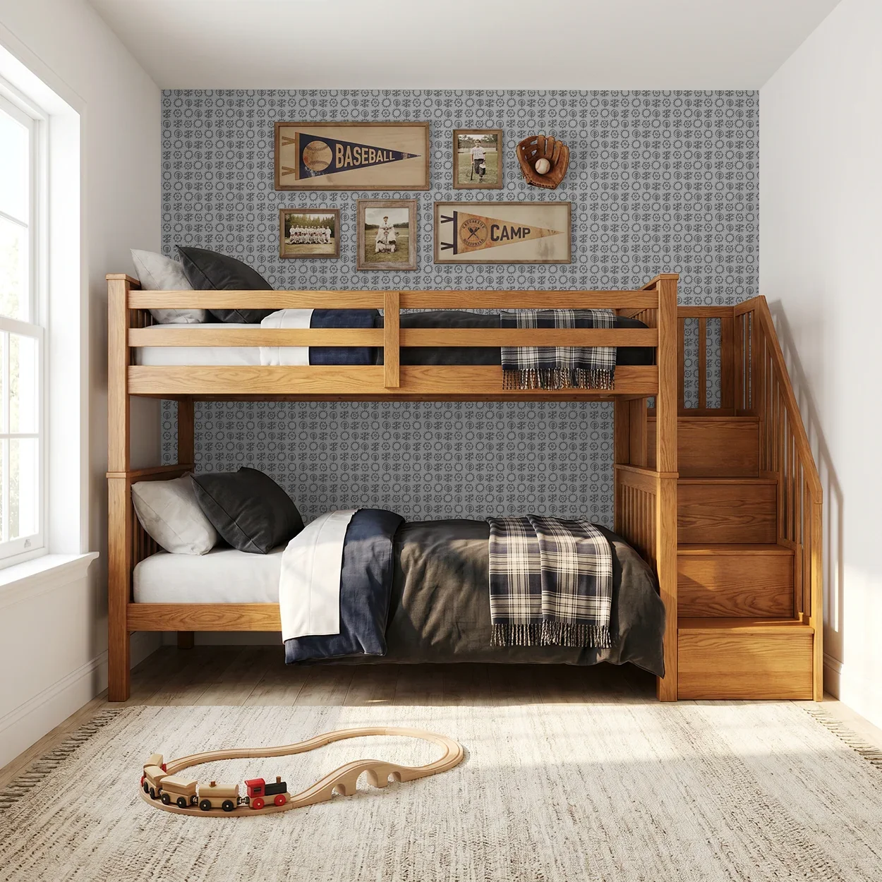 geometric-grey-white-wallpaper-kids-room-bunk-beds.webp