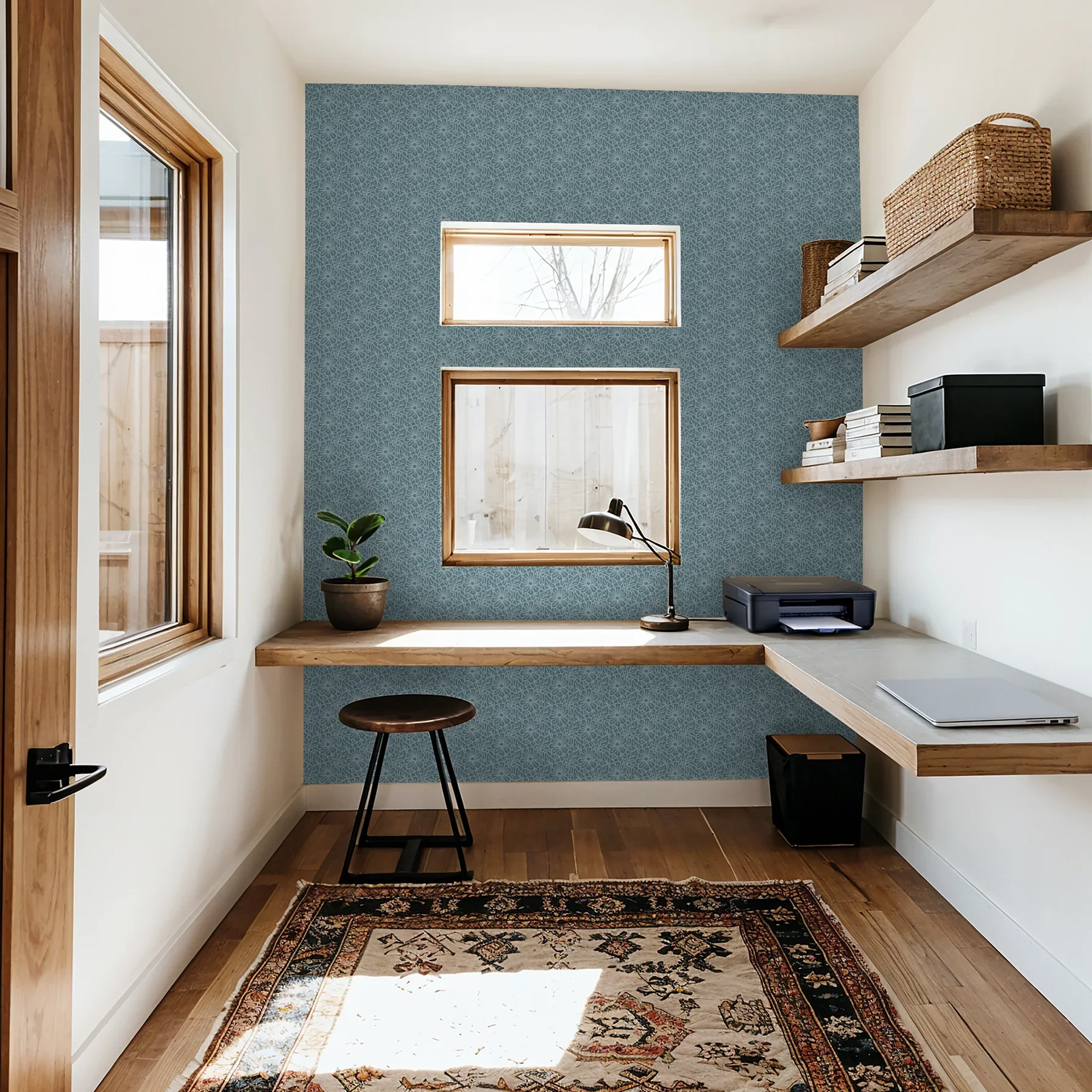 teal-floral-chalk-wallpaper-modern-home-office.webp