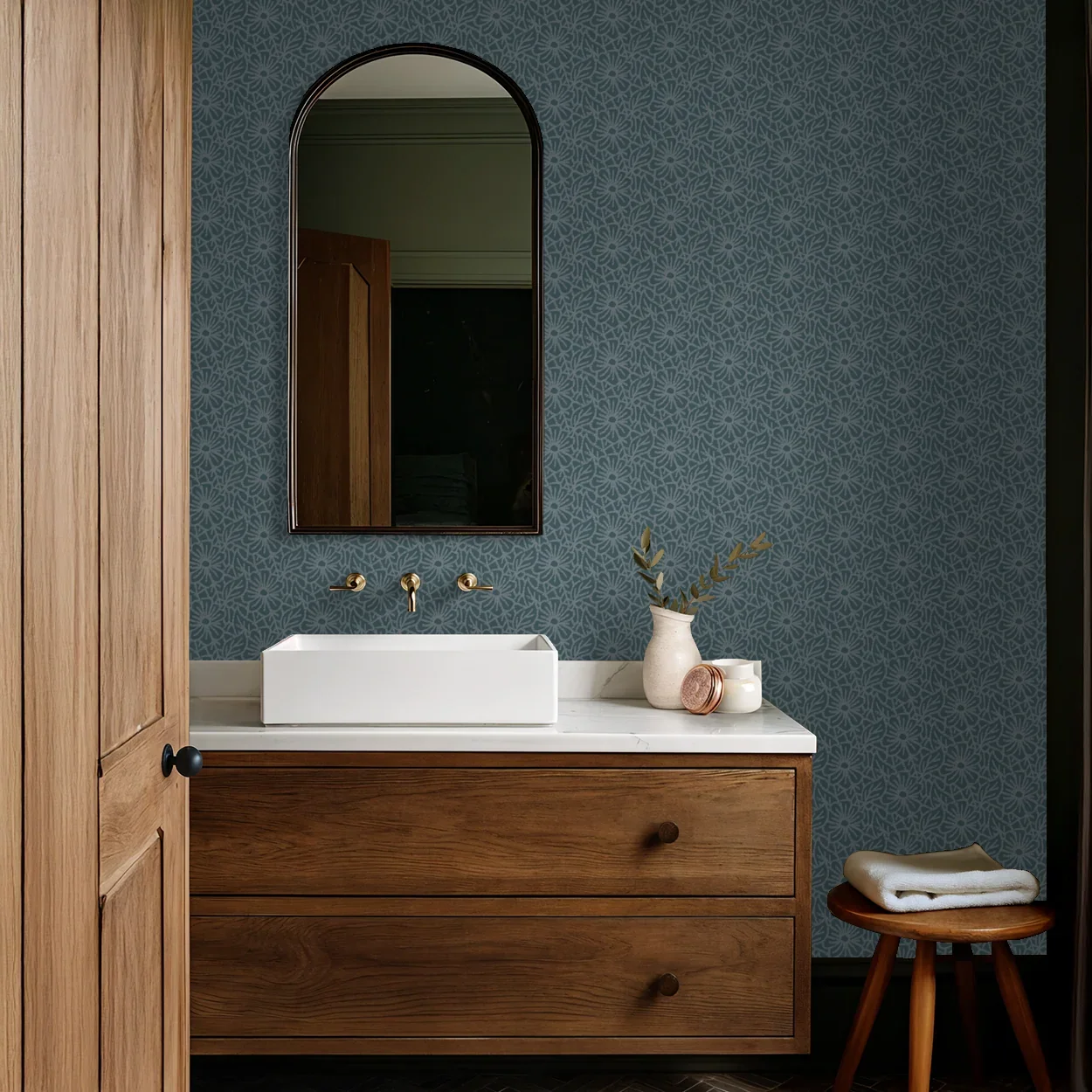 teal-floral-chalky-wallpaper-modern-bathroom.webp