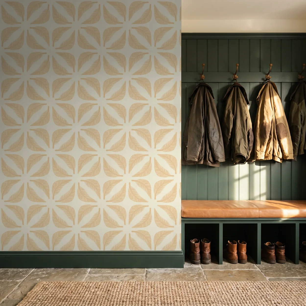beige-leaf-pattern-wallpaper-entryway-mockup.webp