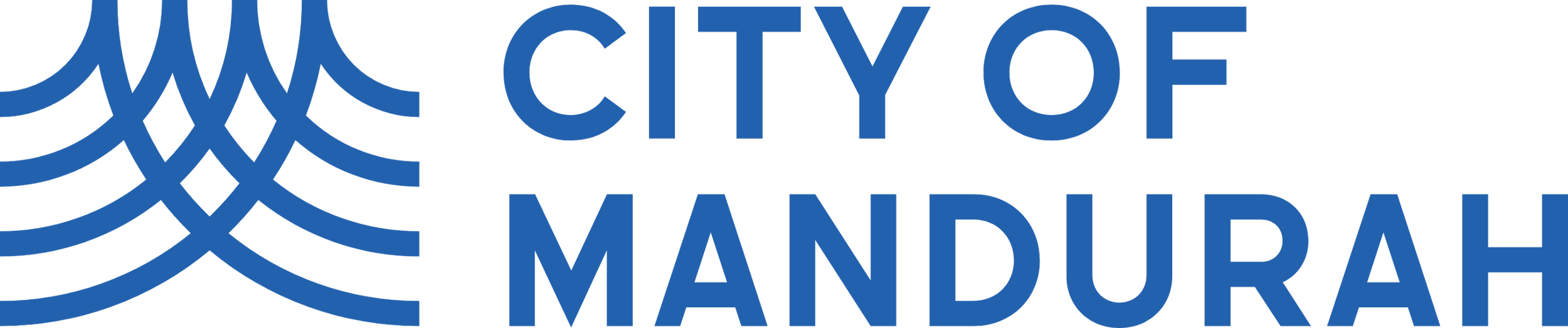 Logo of the City of Mandurah featuring stylized waves and text.