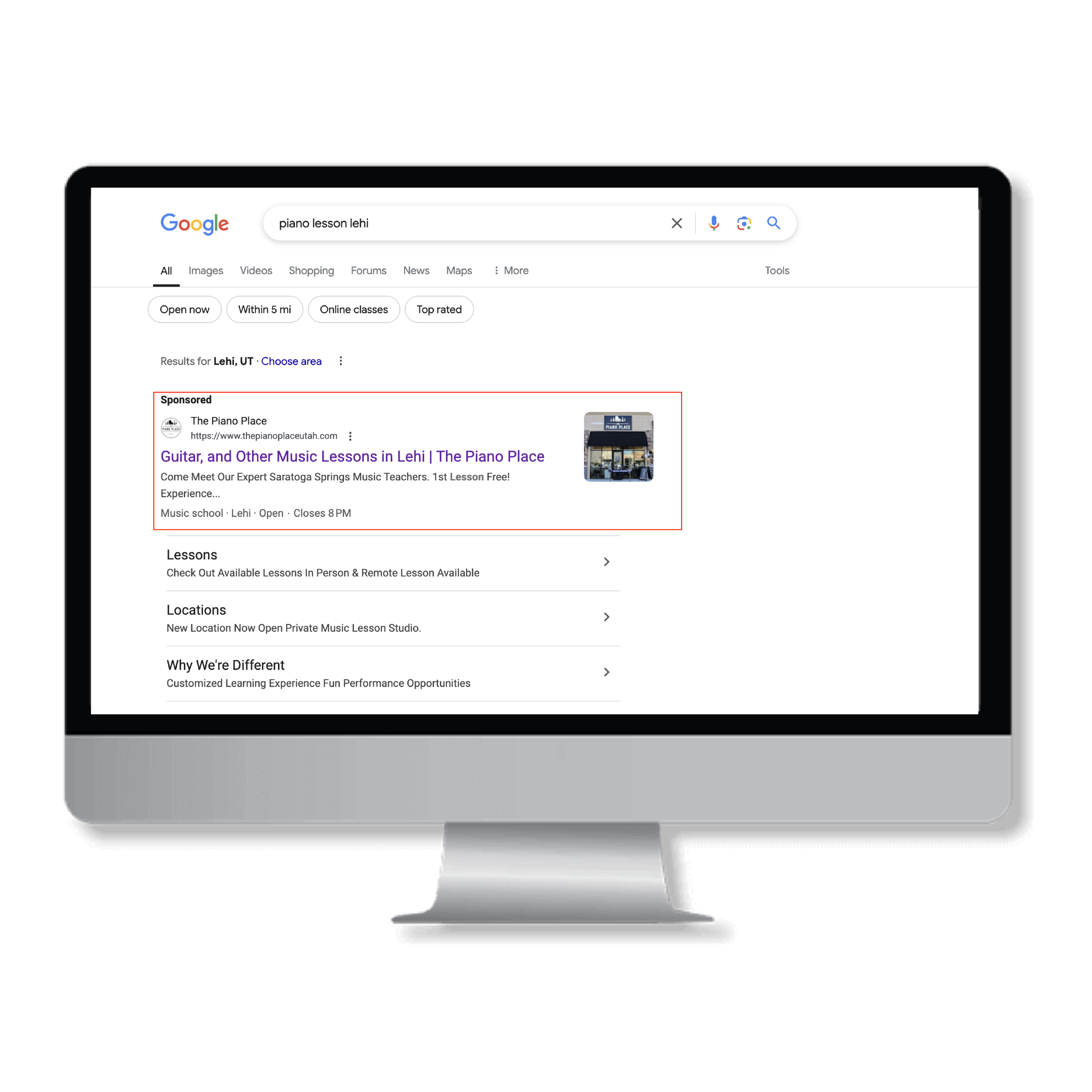 Google ads from the The Utah Digital Marketing Agency