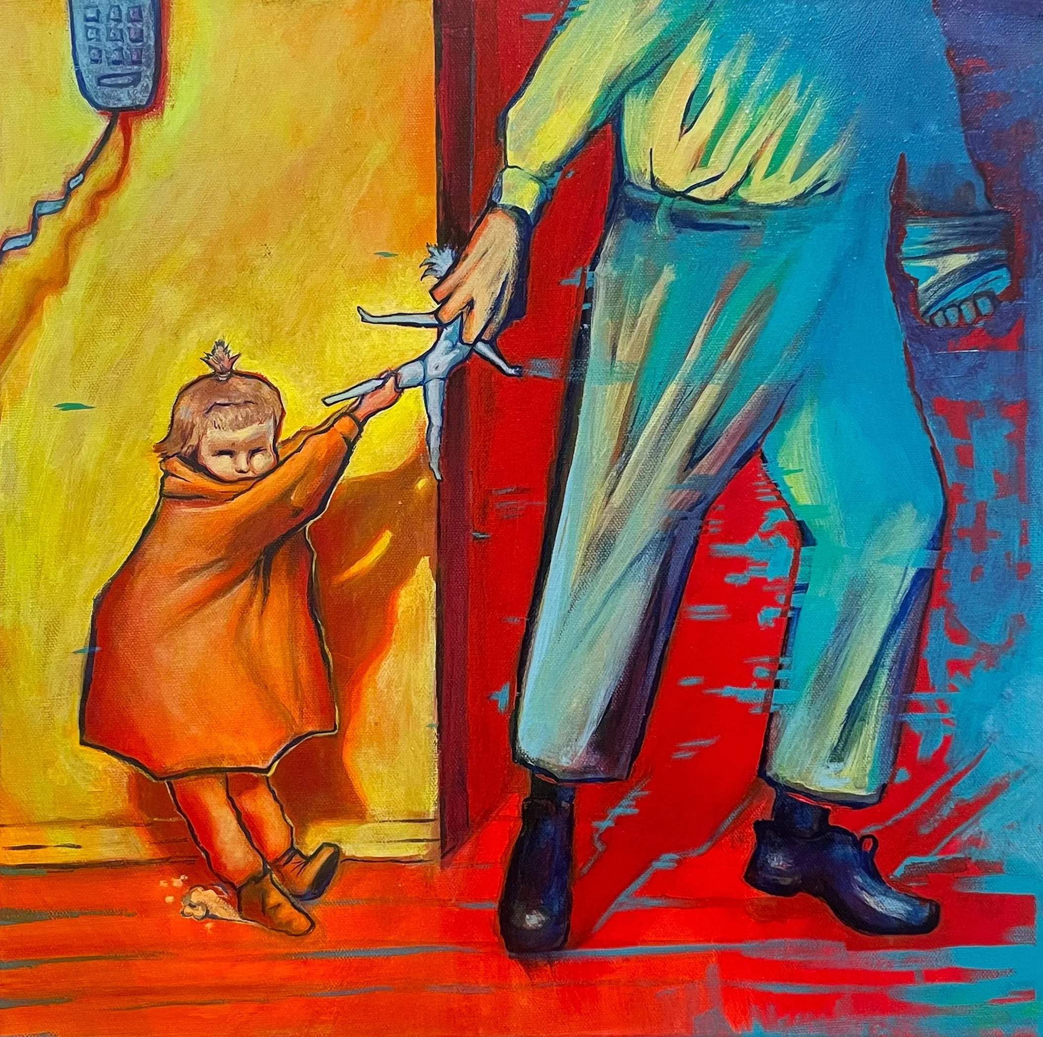 Sunday Best, acrylic on canvas, 16"x16"