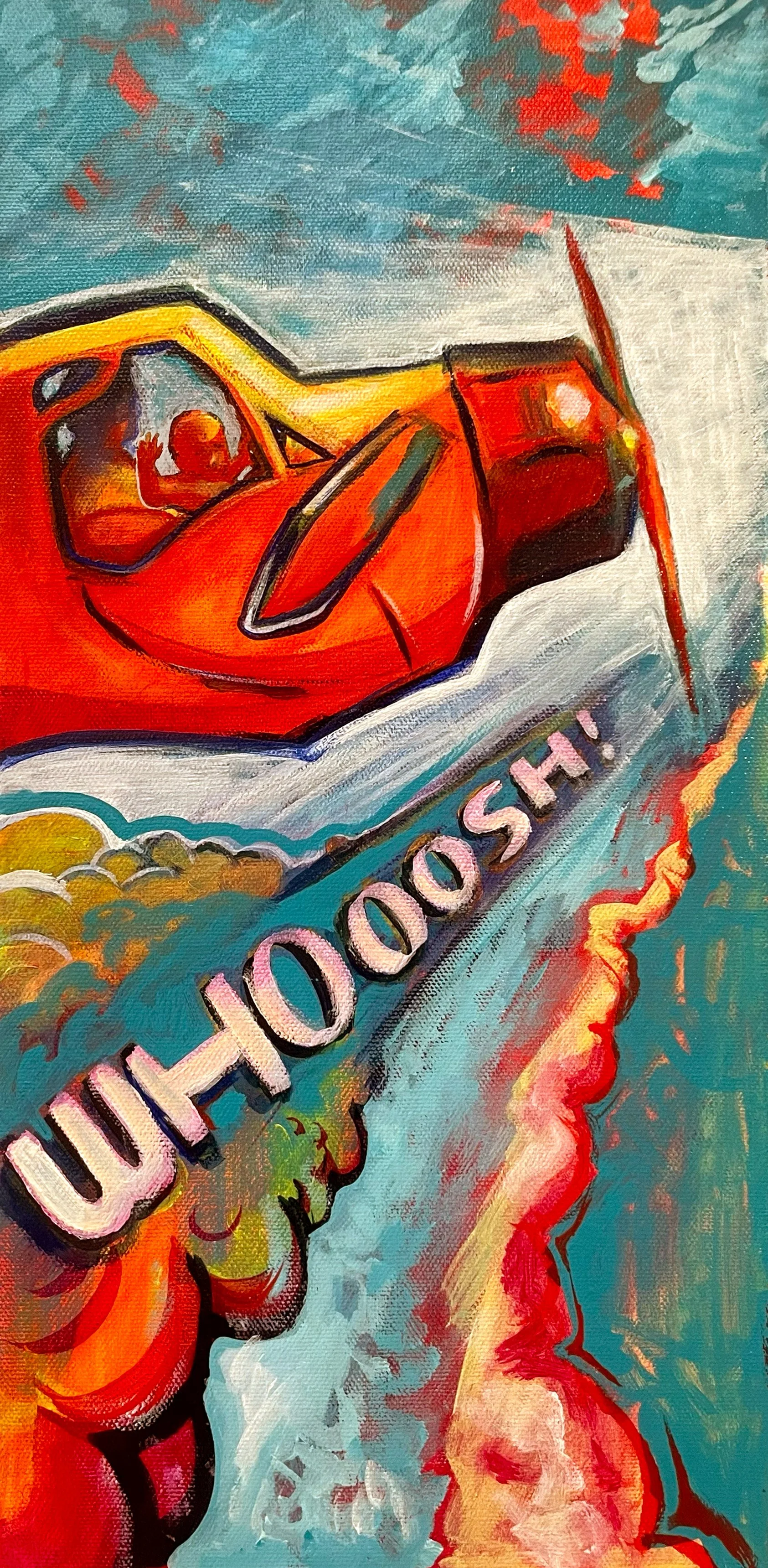 Alienation, acrylic on canvas, 8"x16"
