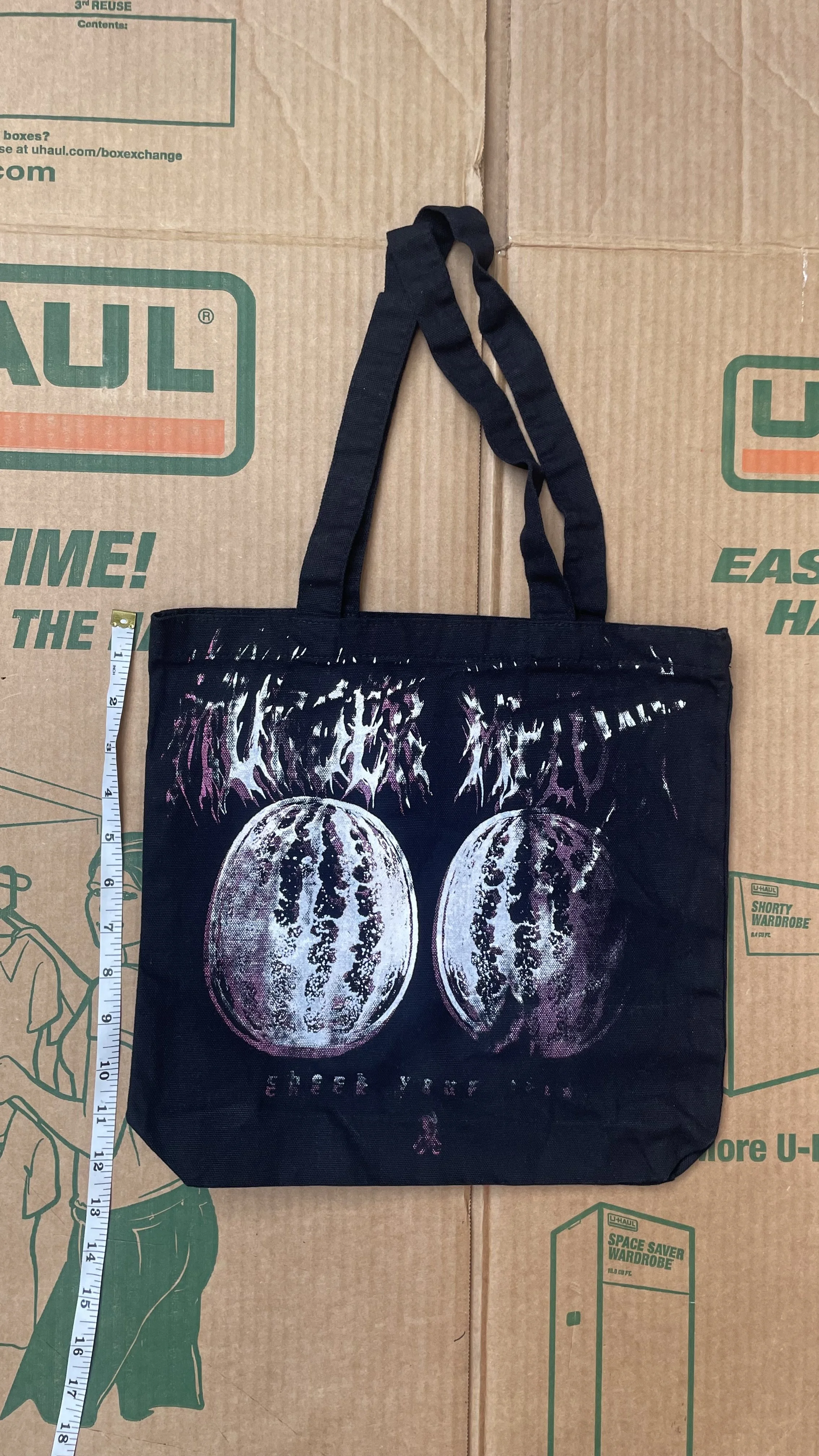 29- MM TOTE - BLACK (MISPRINT)