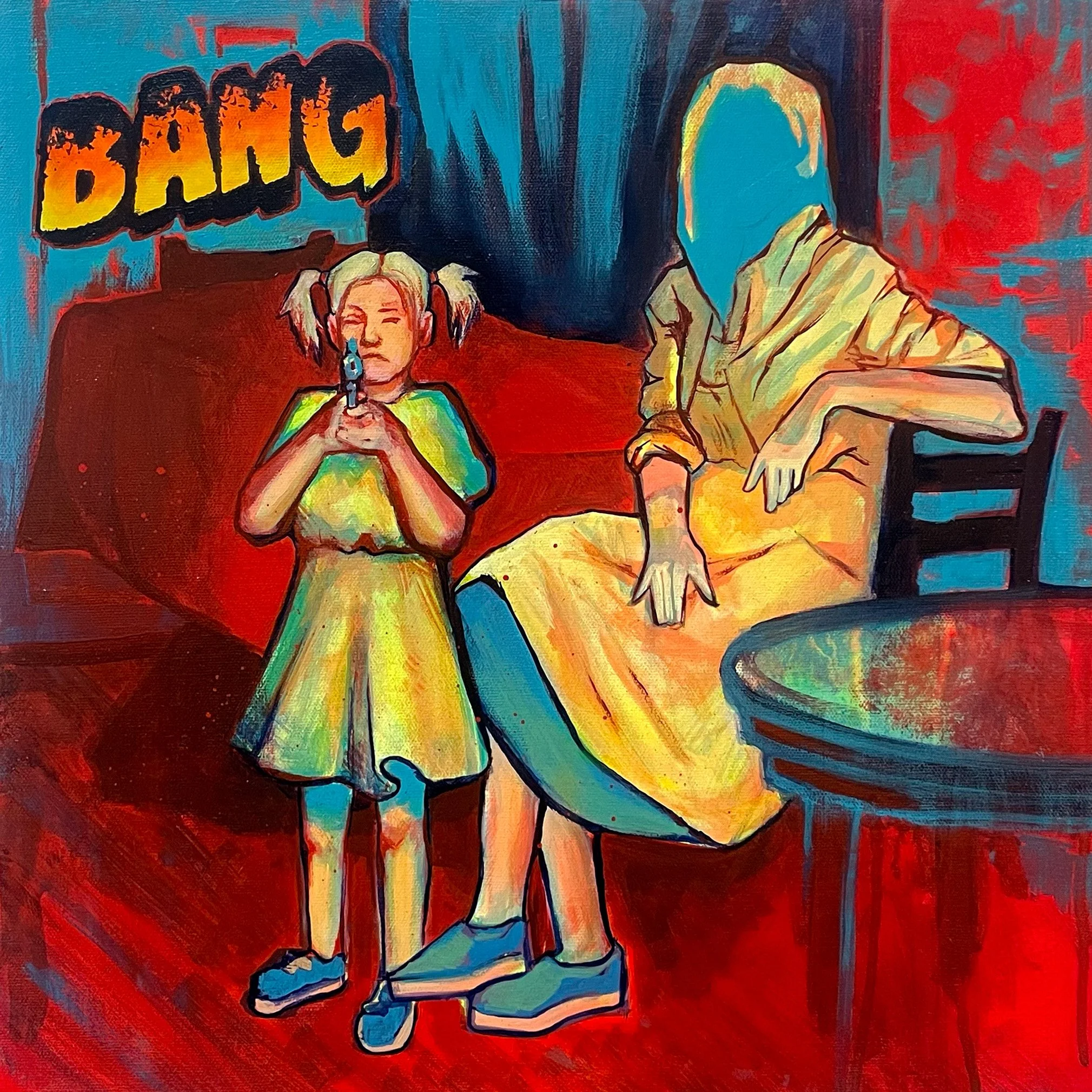 Father Wound, acrylic on canvas, 16"x16"