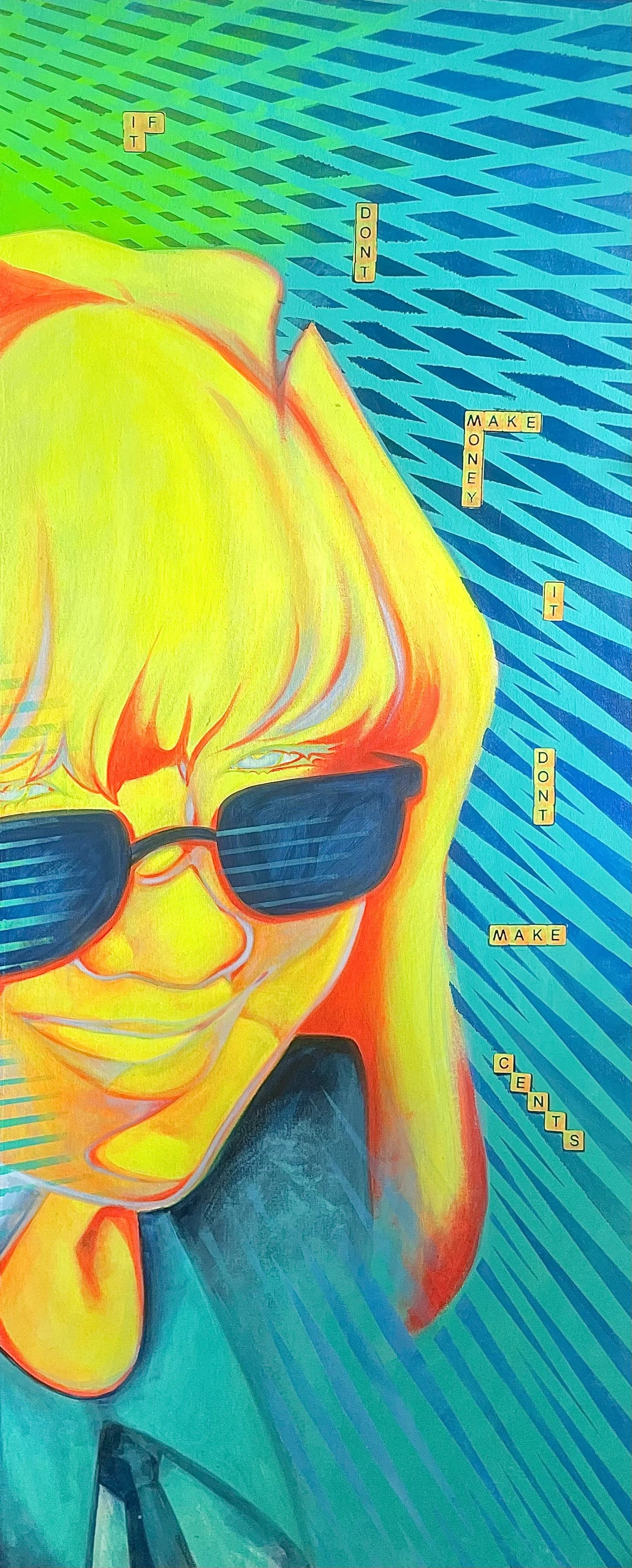 Simulacra 4: Bite, acrylic on canvas, 58" x 24"