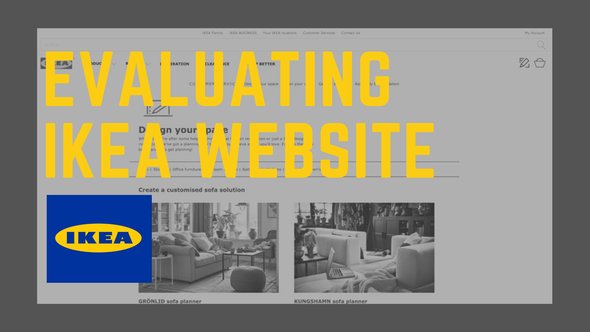 Ikea’s design your space website (accessed on March)