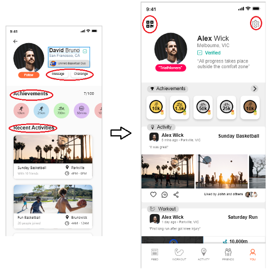 Profile screen improvements