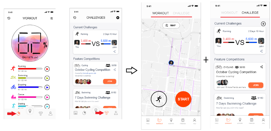 Workout and challenge improvements