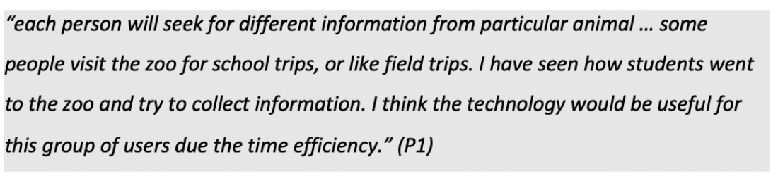 Figure 1 Comment from participant 1