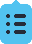 Clipboard with a checklist and four check marks