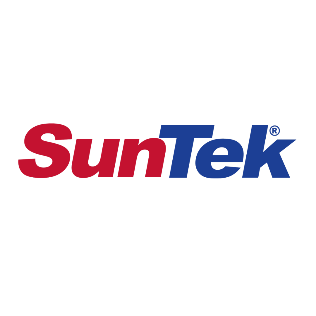 SunTek logo with red and blue text on a white background