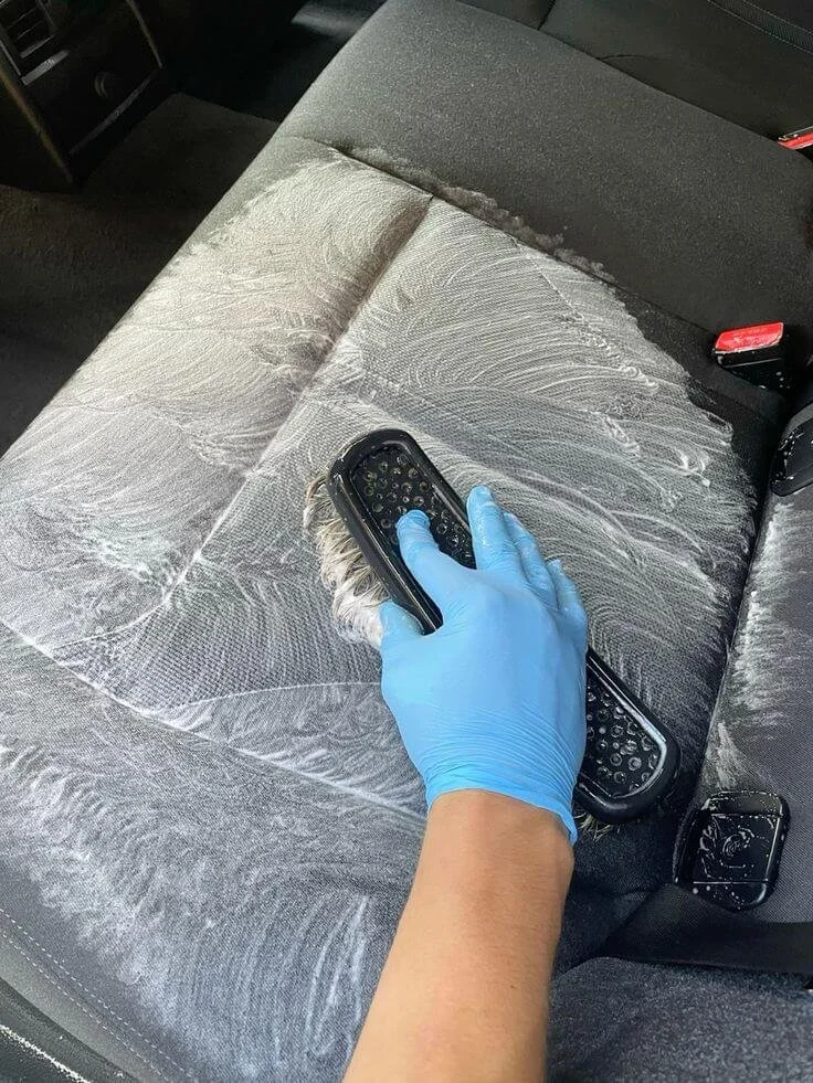 Before and after car detailing