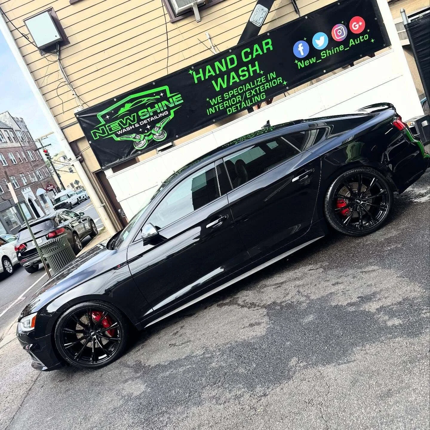 100% hand car wash at New Shine Auto