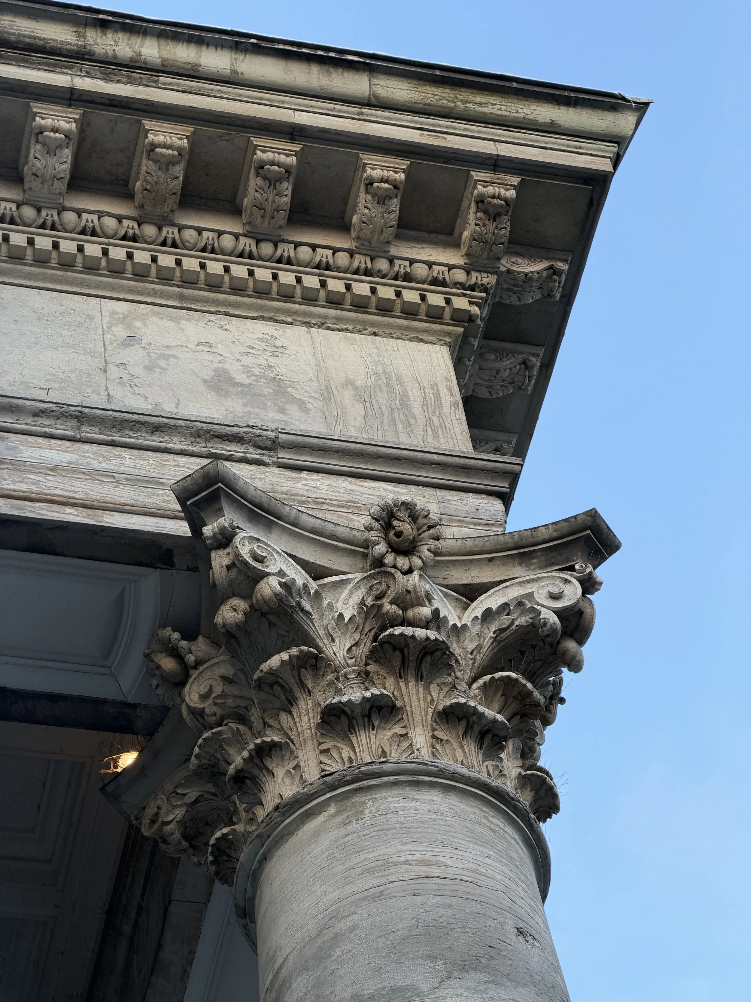 One of the columns of Marmorkirken