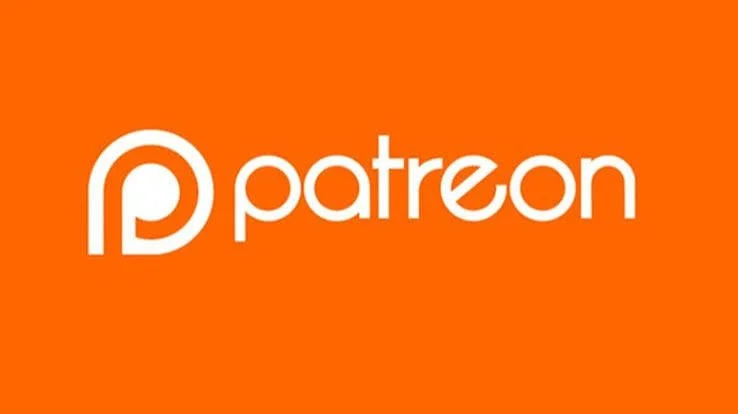 Patreon logo with orange background and white lowercase text.