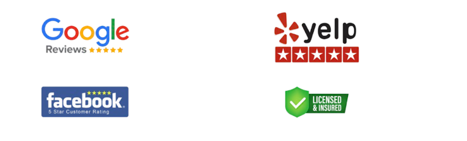 A graphic comparison of Google and Facebook advertising platforms, showing Google with a red, yellow, green, and blue logo and Facebook with a blue logo and stars, and a green checkmark indicating approval.