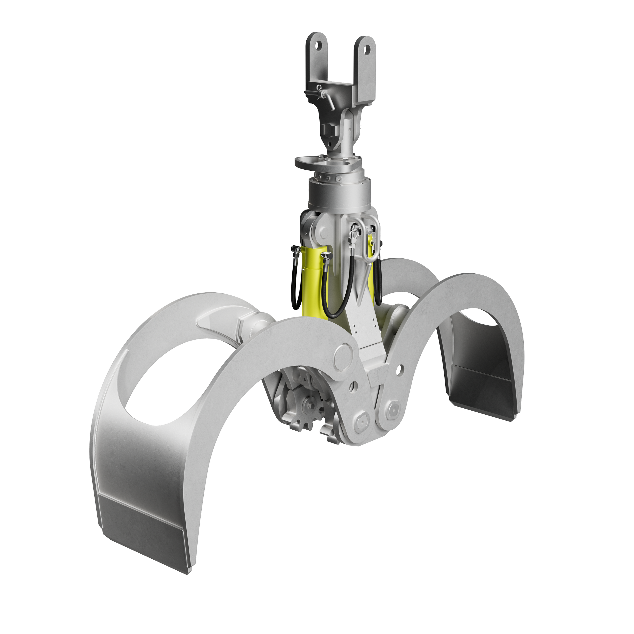 Nahaufnahme eines technischen Roboters oder einer Maschine mit mehreren Komponenten, Kabeln und Rädern auf einem schwarzen Hintergrund.