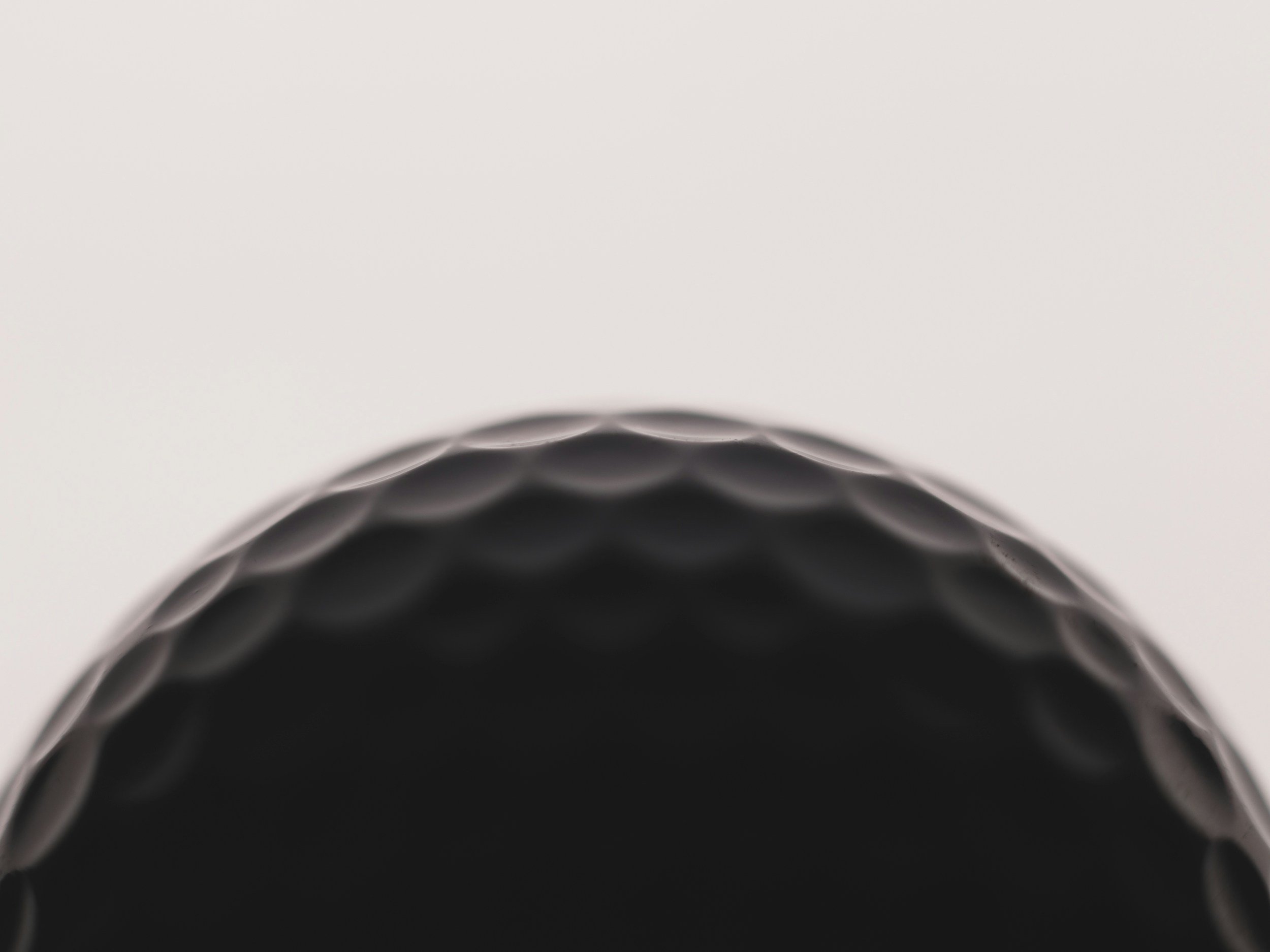 Close-up view of a golf ball
