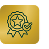 Gold-colored award ribbon with a star in the center
