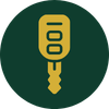 Key fob with three buttons on a green background