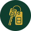 Illustration of a car key fob.