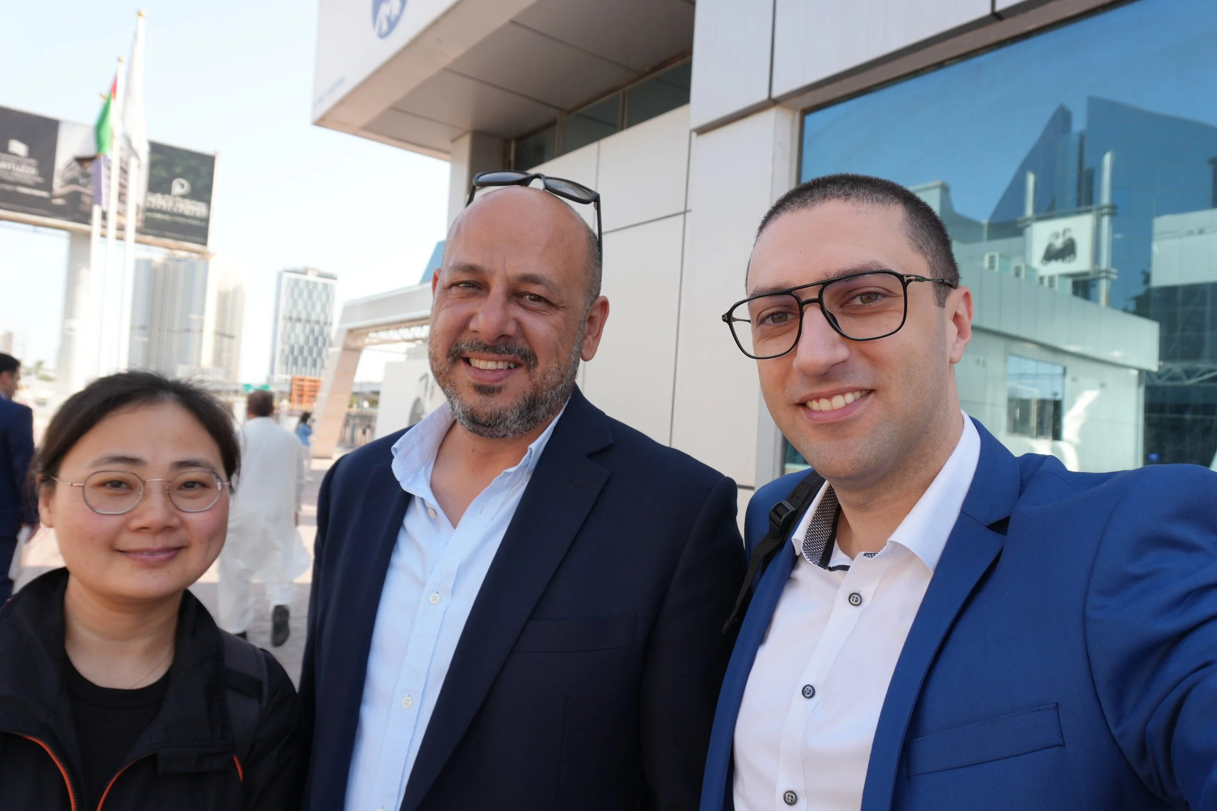 Next Wave Team in Dubai. Diane, Saed, Rami.