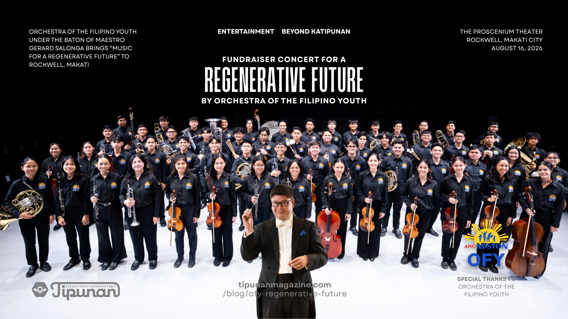 Music for a Regenerative Future: Orchestra of the Filipino Youth Live at The Proscenium Theater, August 16