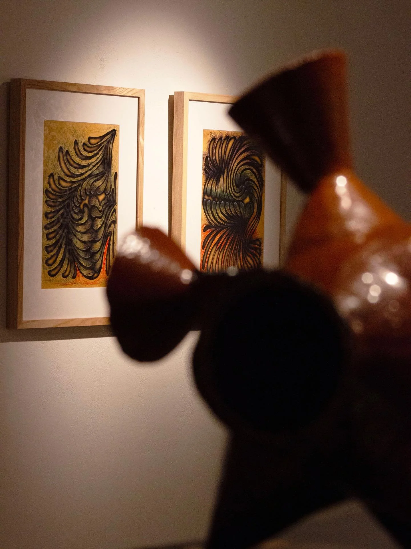 My first solo show UTOPIA was an opportunity for me to observe the dialogue between my two-dimensional works from before I had formal training in art and the sculptures I made as a student @carmarthenschoolofart . While my work is ever-evolving mater
