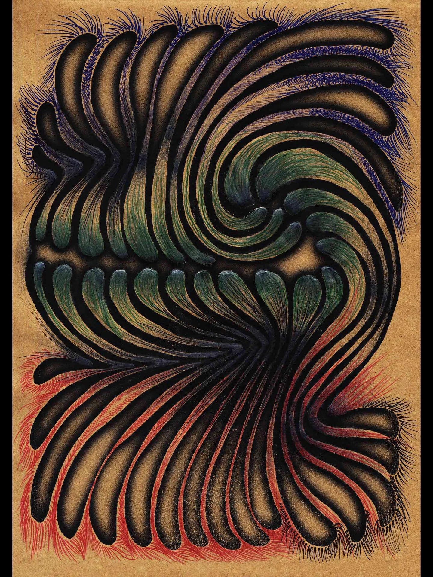 COURTING (2020/2021)
Inkjet print on lustre photographic paper
41.4 x 29.5cm/16.3 x 11.6in

Edition of 20 + Artist&rsquo;s proof

I created these drawings during the Covid-19 lockdowns. Inspired by discussions in the media on whether Covid-19 was man