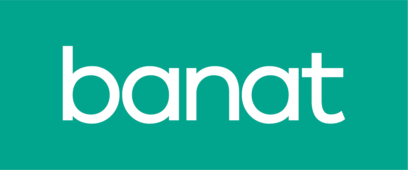 Banat oral care and hygiene brand logo.