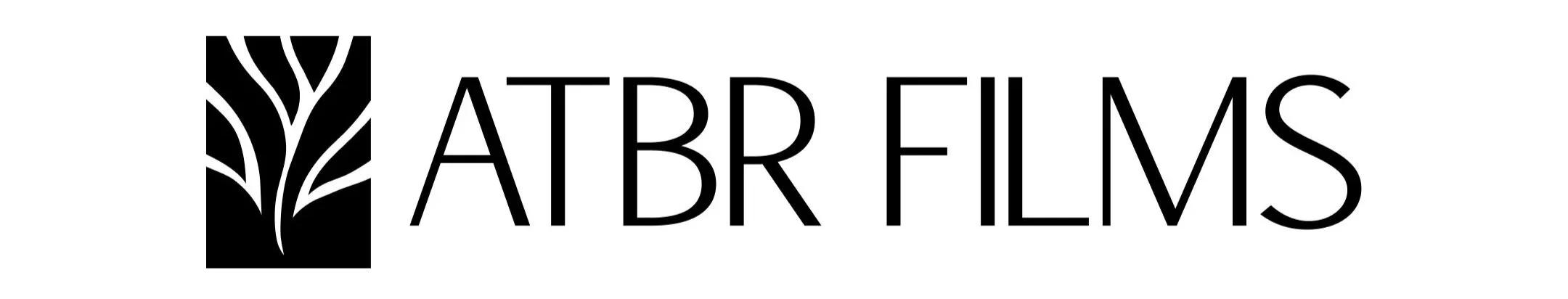 Logo of ATBR Films featuring a stylized black and white tree with the company name in bold, uppercase letters.