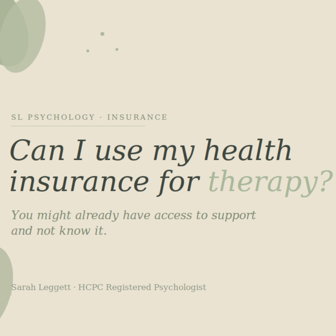 Can I use my health insurance for therapy? 