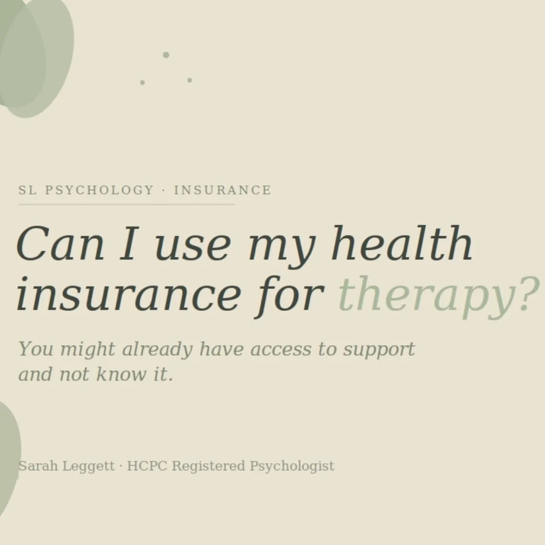 Can I use my health insurance for therapy? 