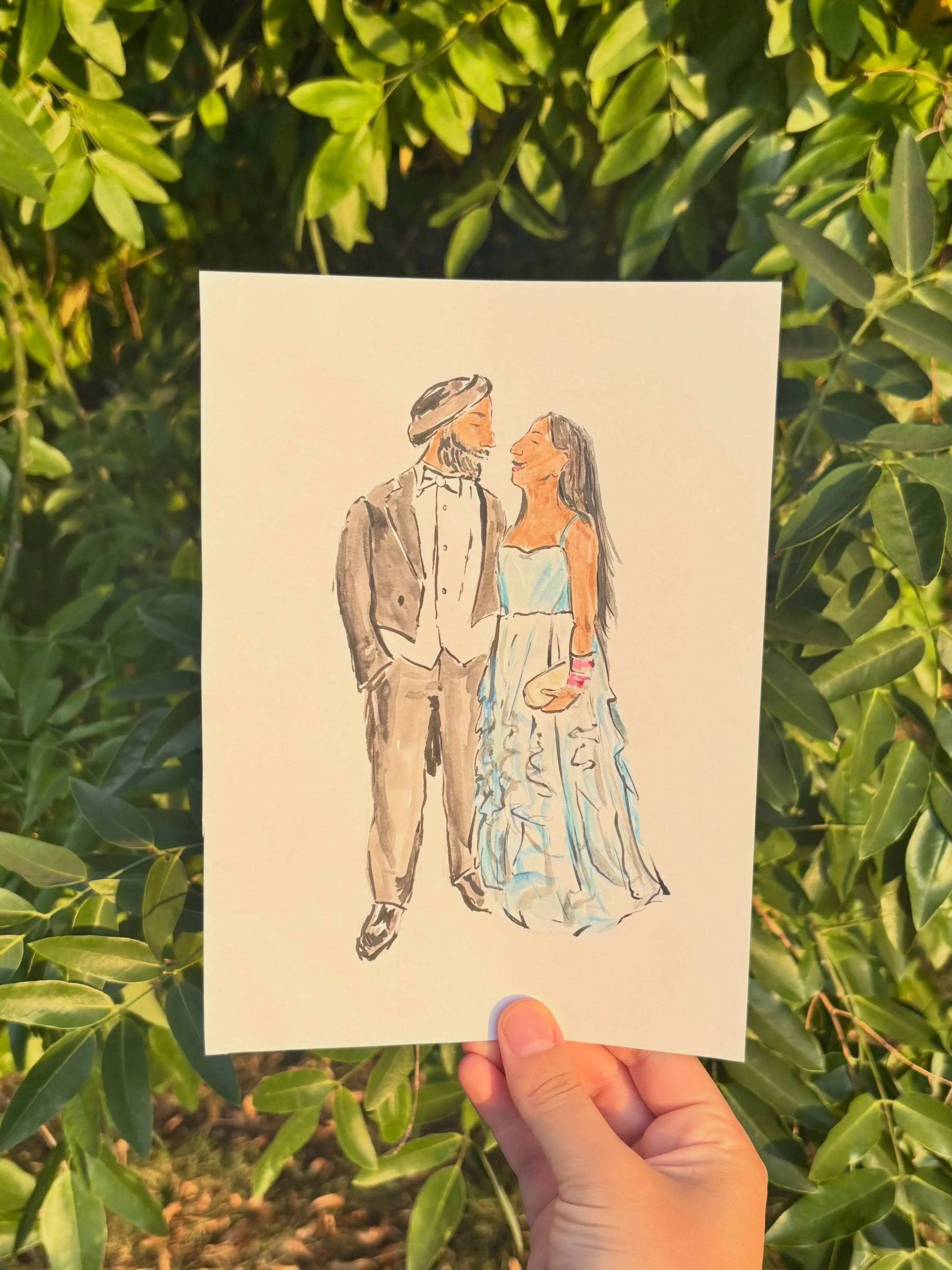 Some recent watercolour portraits 🎨
.
#liveillustration #weddingillustration #watercolourportraits