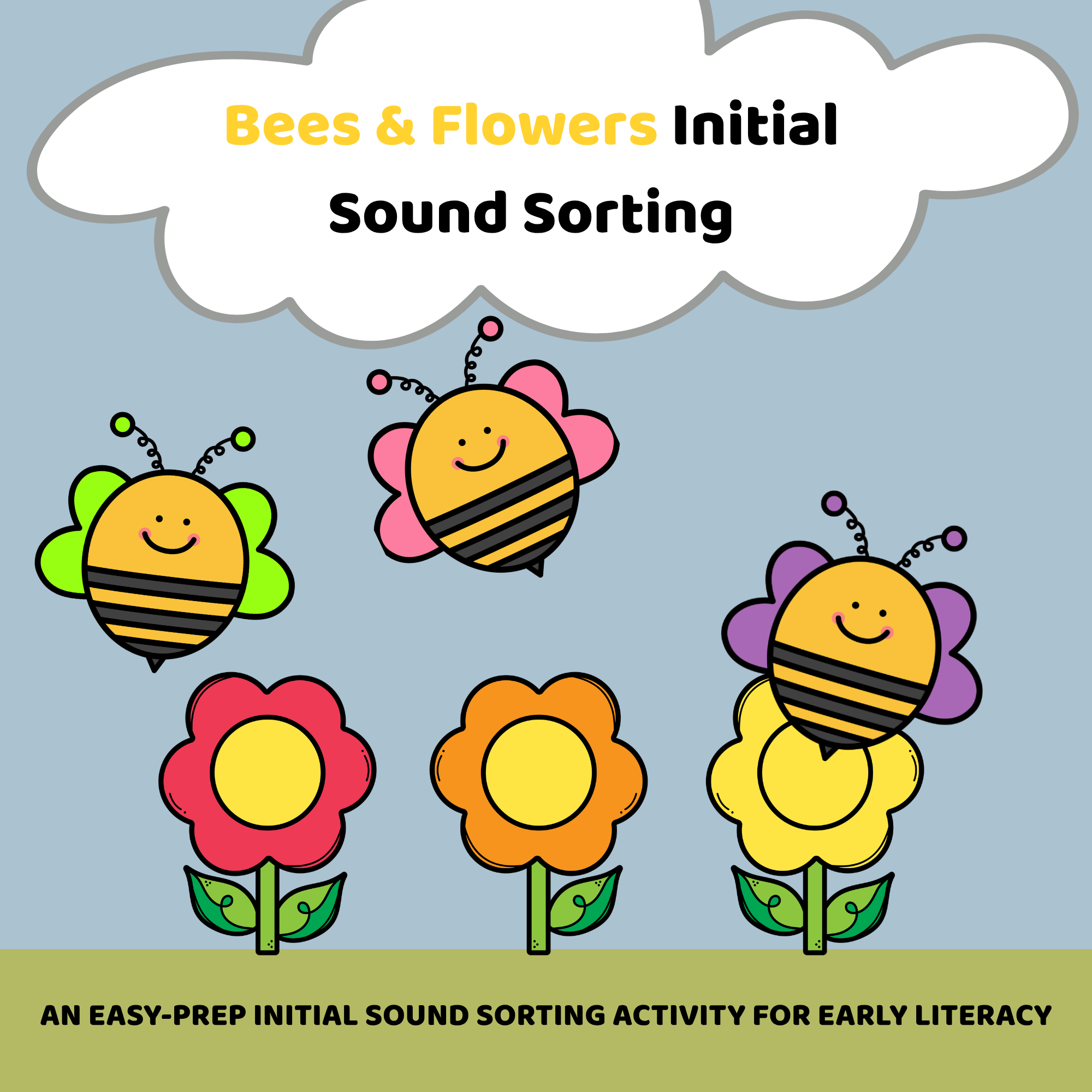 Bees and Flowers Initial Sound Sorting