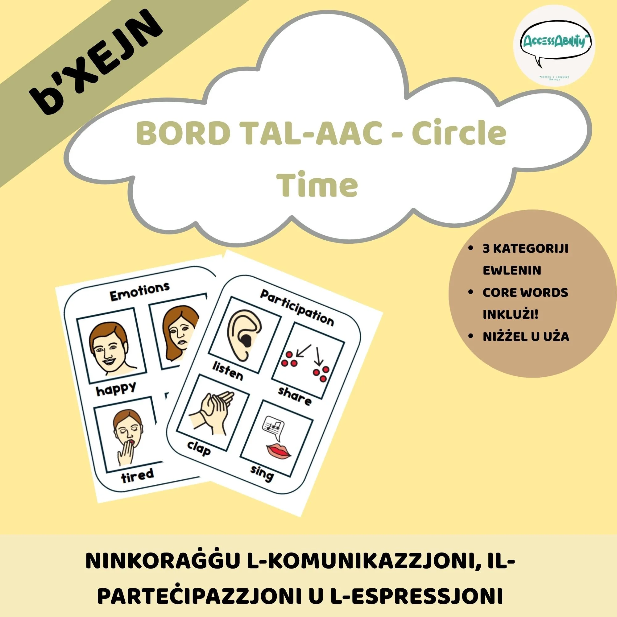Bord tal-AAC 'Circle Time'