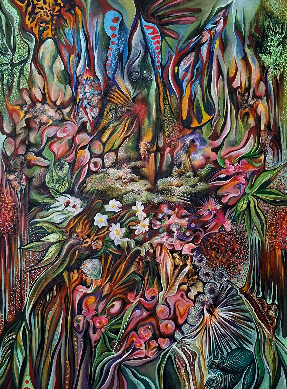 Faith in Nature / 122 x 90cm / Oil and mixed media on canvas (2025)