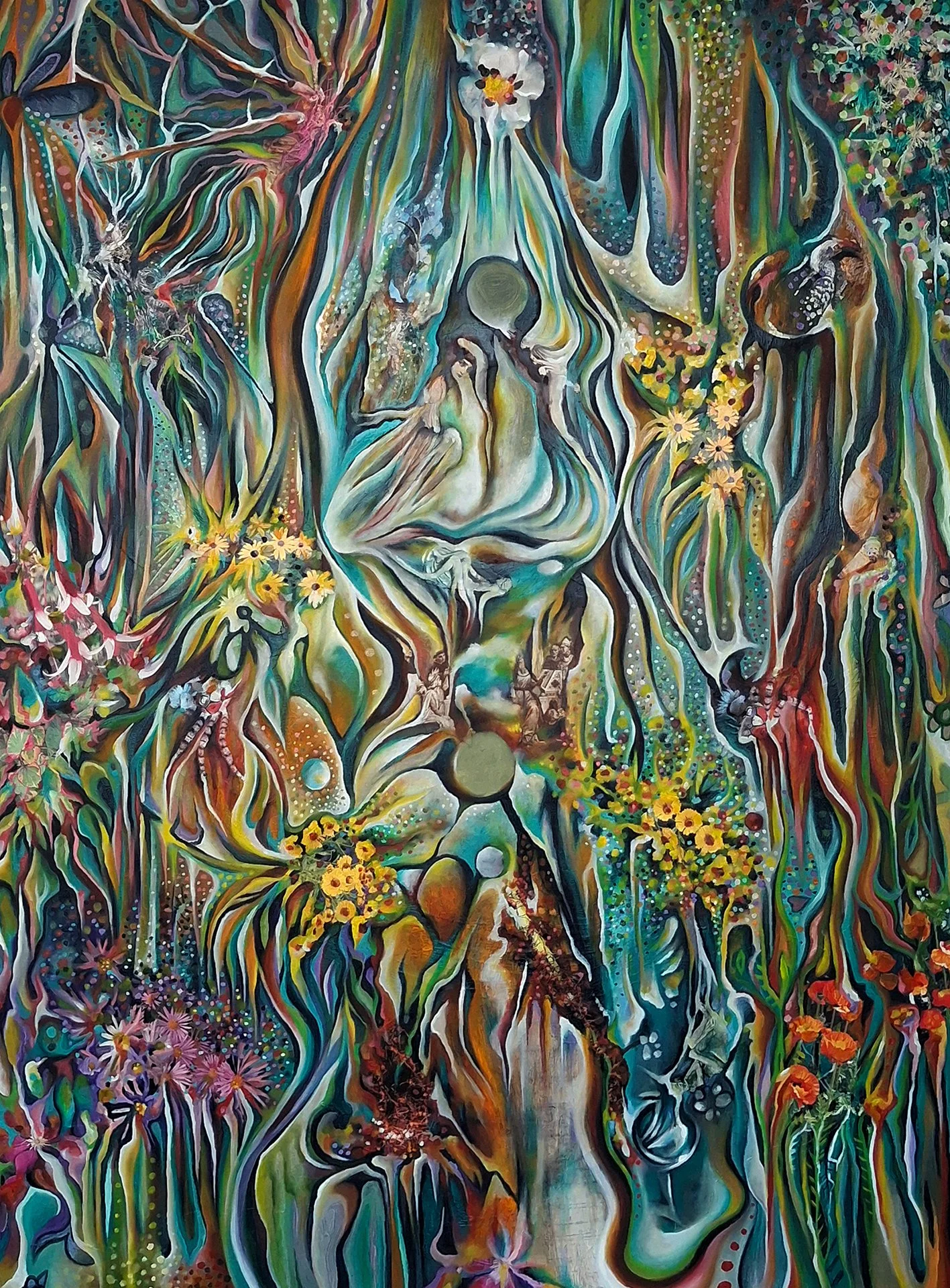 Quiet Psyche / 122 x 90cm / Oil and mixed media on canvas / 2025