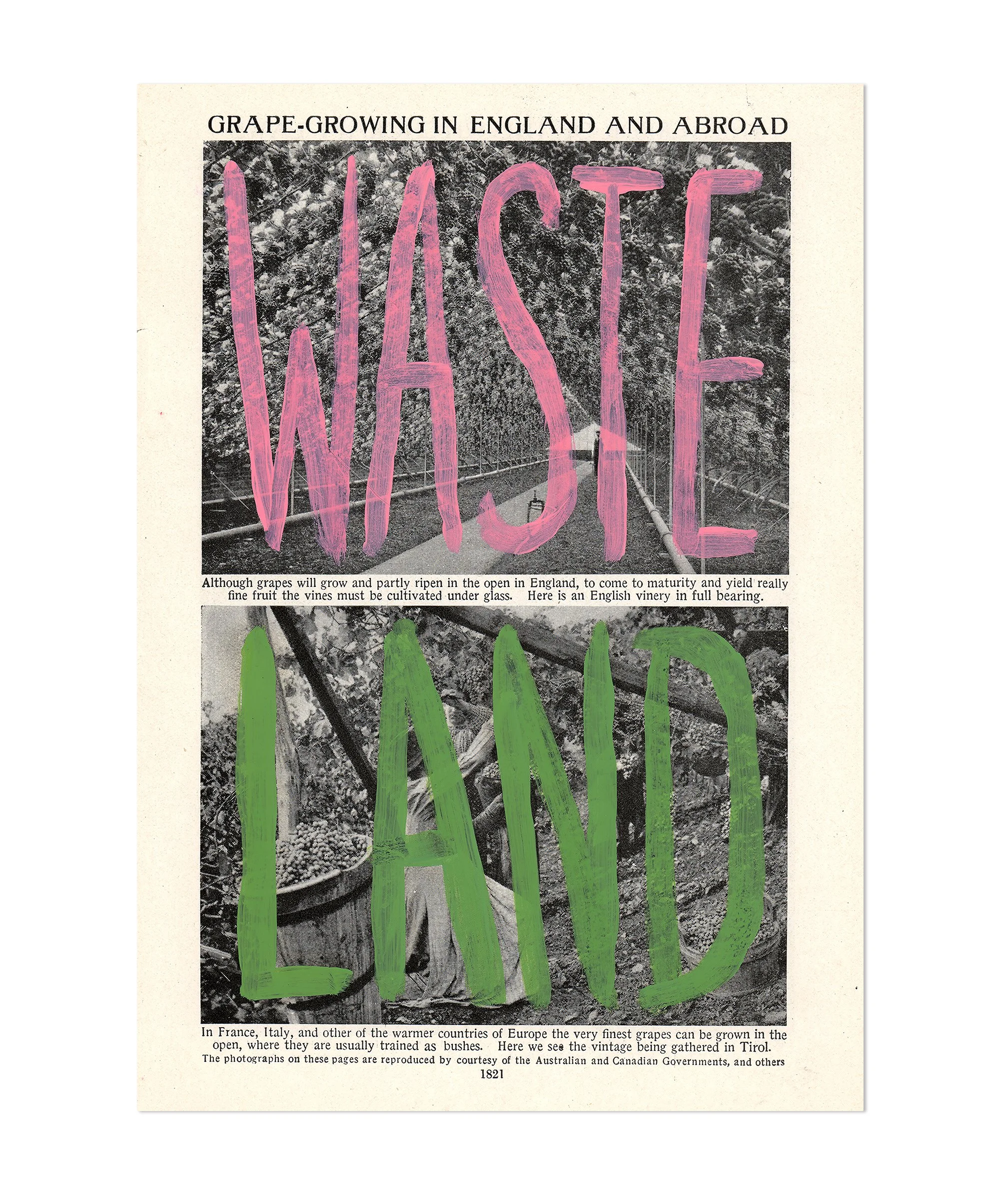 'Waste Land', 24 x 17cm, Oil on Paper Ephemera, (2023)