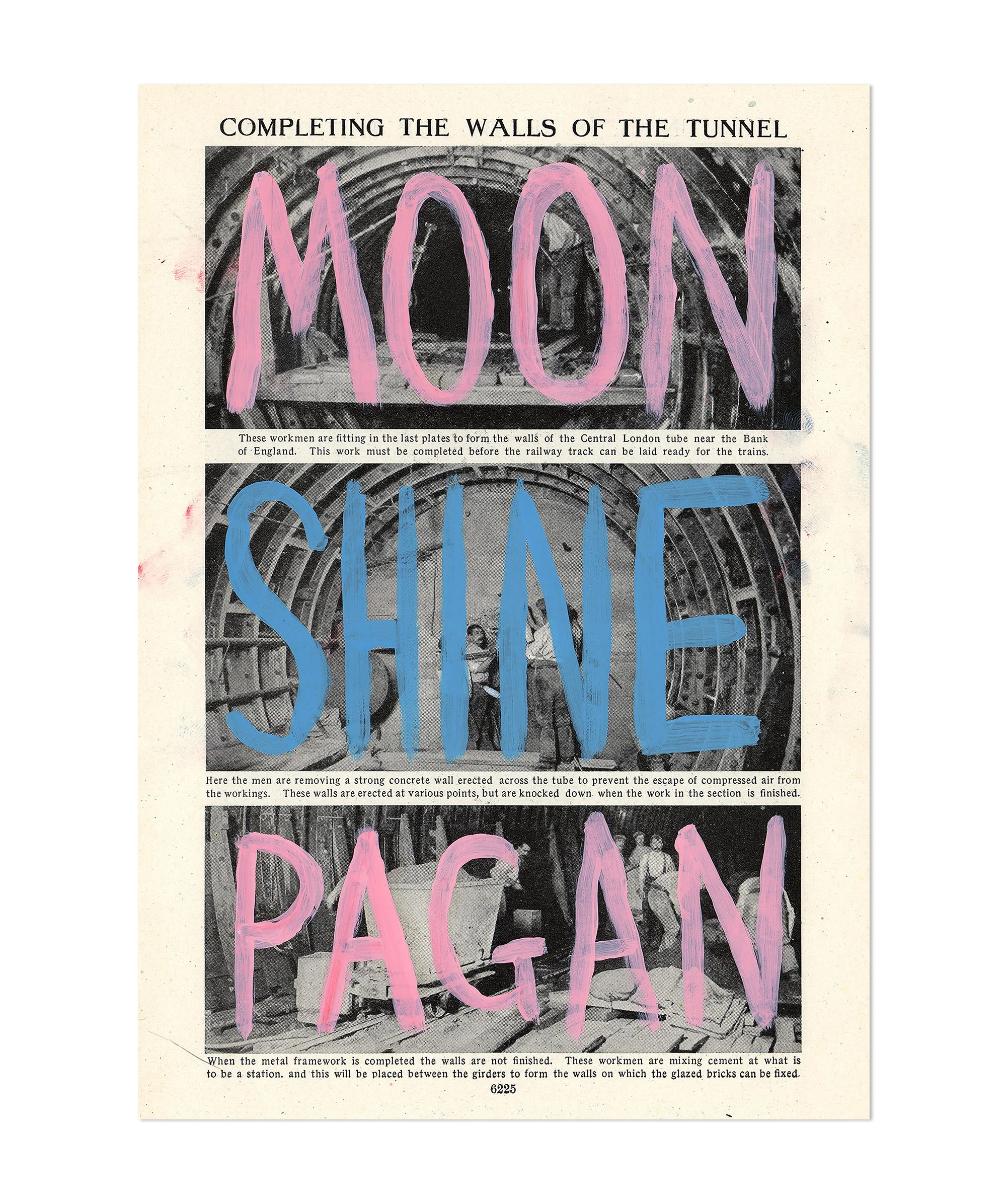 'Moon Shine Pagan', 24 x 17cm, Oil on Paper Ephemera, (2023)