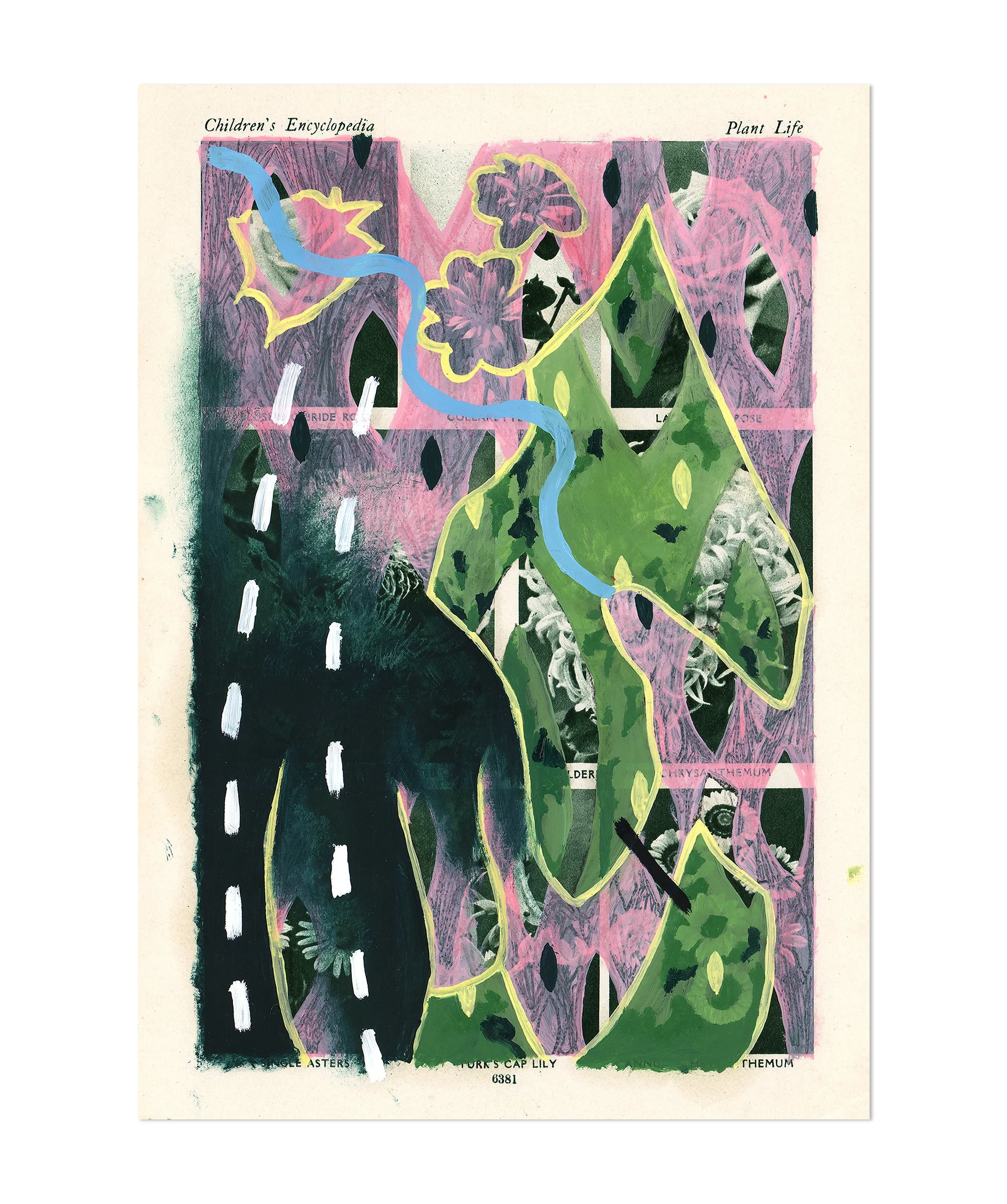 'In Bloom', 24 x 17cm, Oil on Paper Ephemera, (2023)
