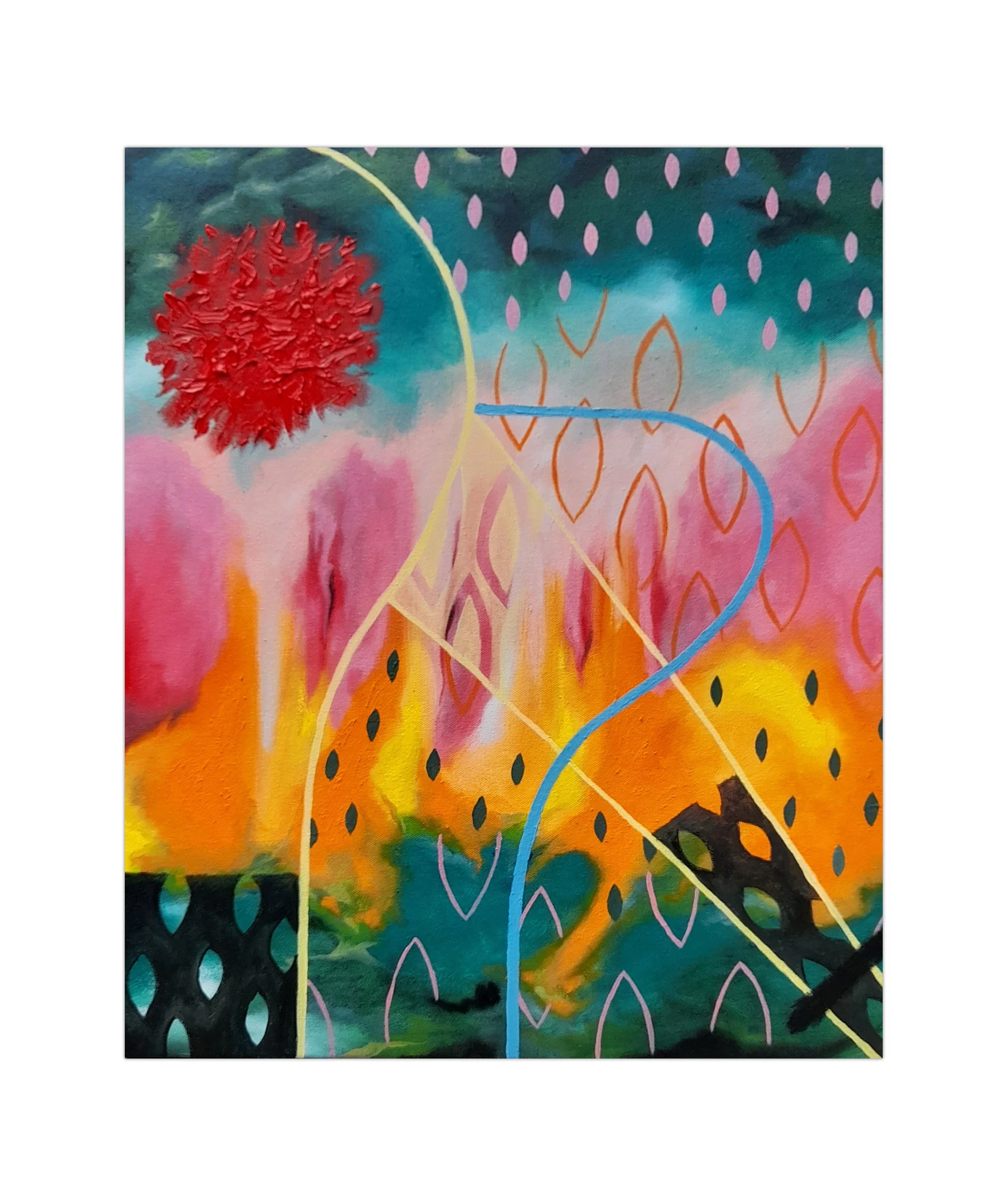 Polyhymnia / 50 x 60cm / Oil, Oil Stick on Canvas / 2022
