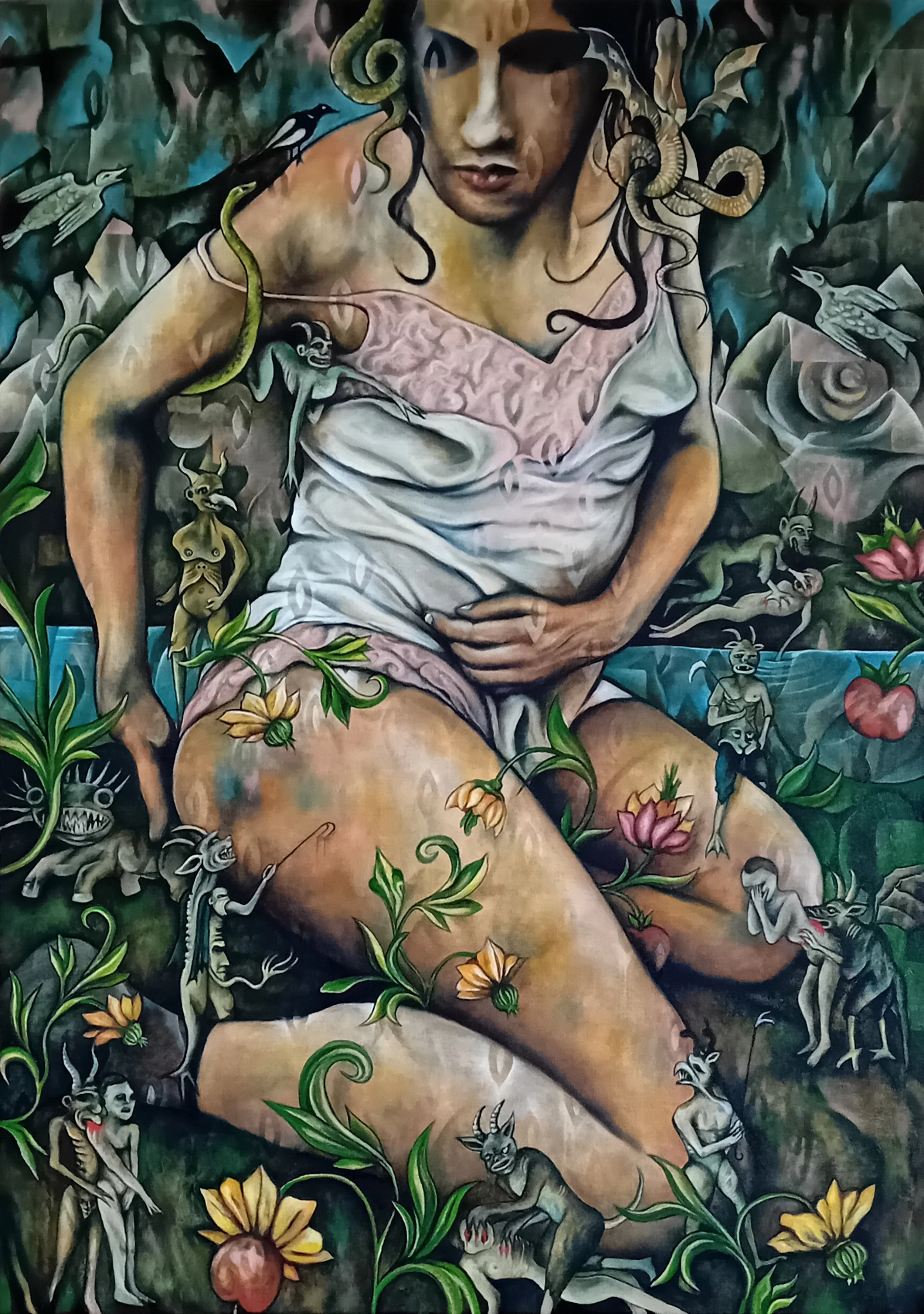 Purging Of Adam / 100 x 70cm / Oil on Canvas (2024)