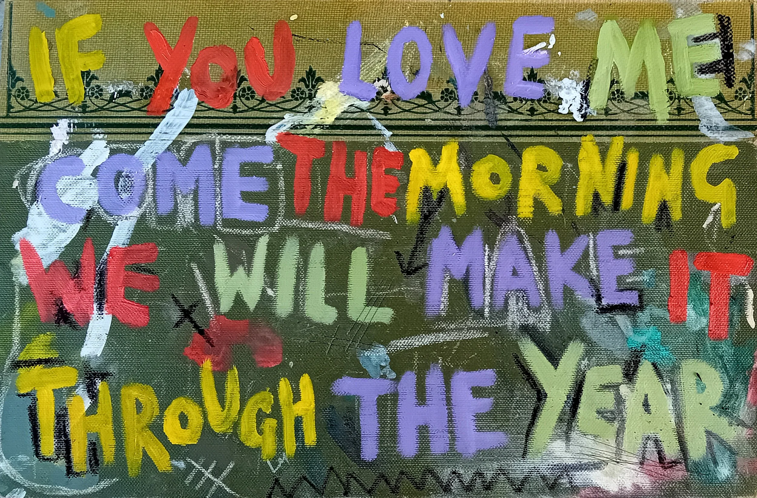 Lyric Book (if you love me come the morning) / 17 x 25cm / Oil on hard book cover (2024)